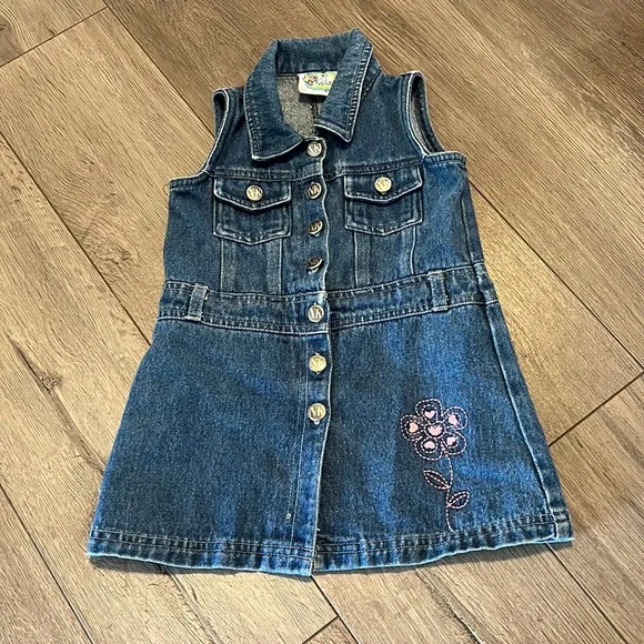 No Kidding Girls Jean Dress Size 3T Excellent Condition - Picture 1 of 4